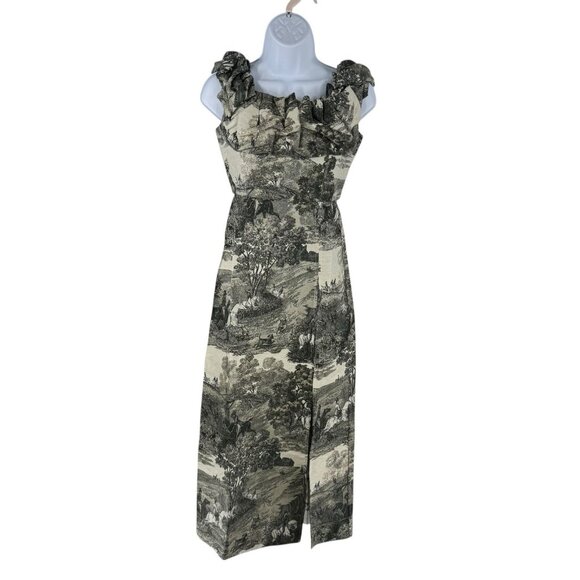 Tuckernuck NEW Middleburg Toile Suze Equestrian Formal Midi Dress Size XS - Picture 4 of 12